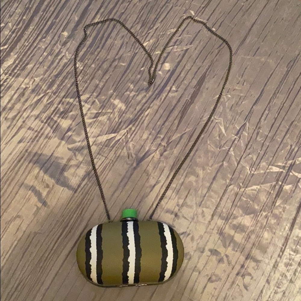 French Connection Clutch - Electric Green Top